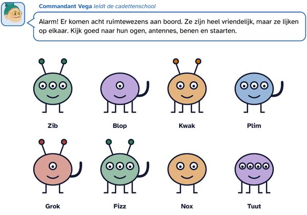 Een bladzijde uit De Ruimtecadetten: vijf missies op de cadettenschool